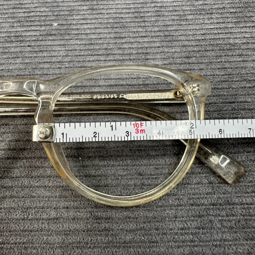 Warby Parker Haskell Crystal Clear Round Eyeglasses 49-22-145 LBF-500